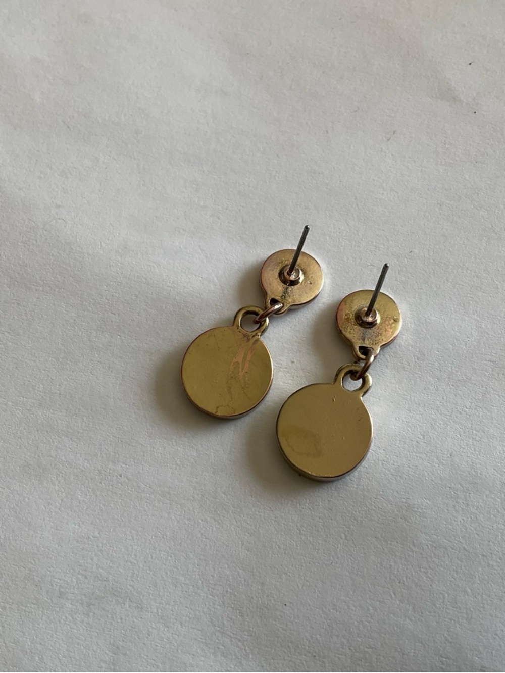 Marc Jacobs Red Enamel Logo Disc Drop Earrings🎁 Free gift - Picture 3 of 4